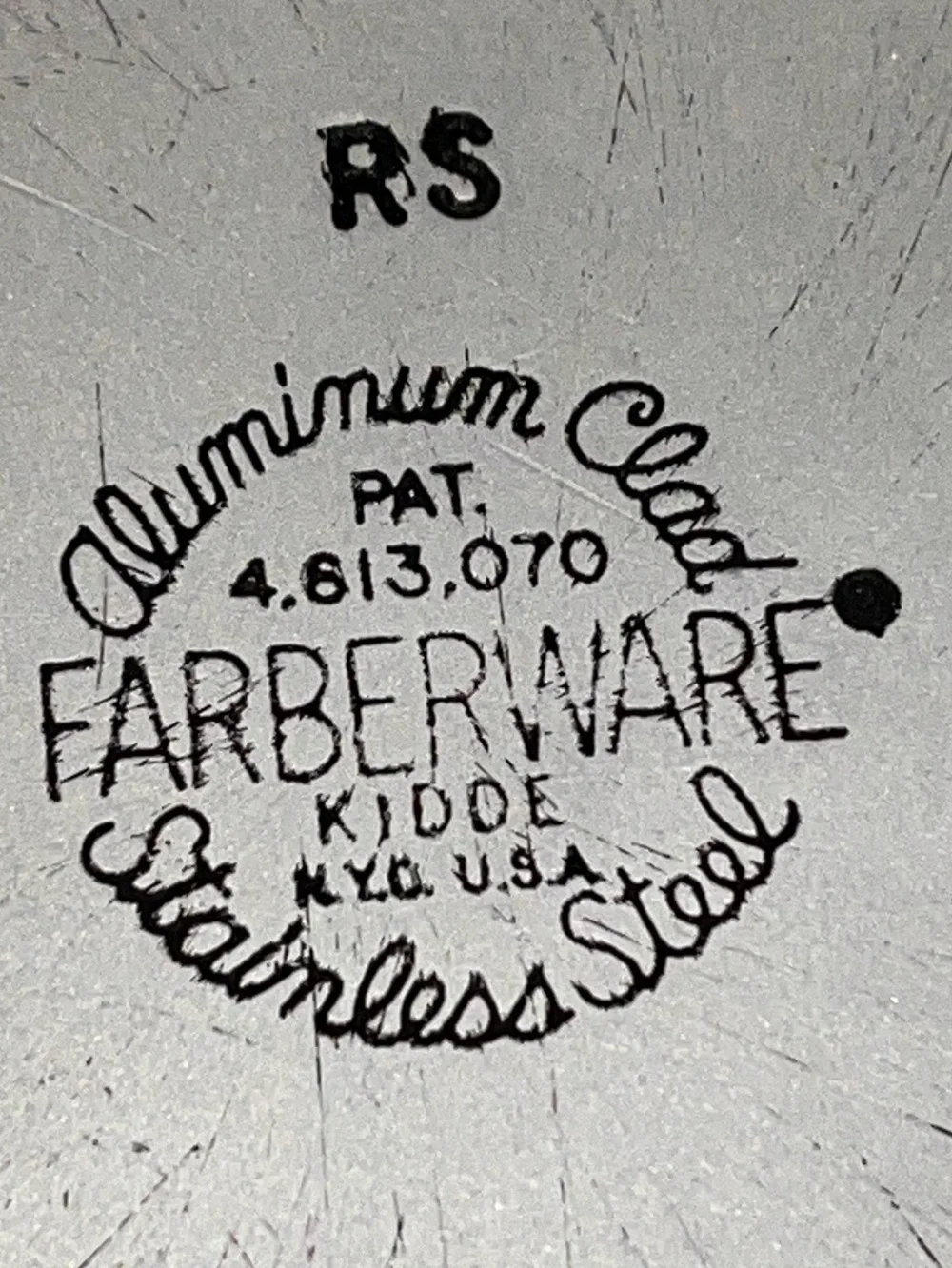 Farberware: Vintage 12” Skillet Aluminum Clad Stainless Steel With Lid